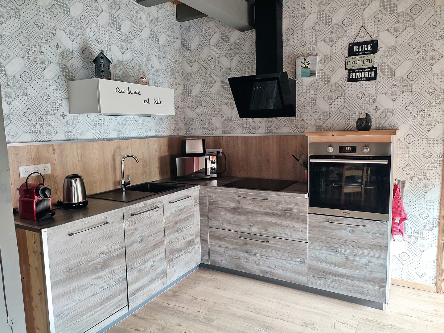 La cuisine entière du gîte Le 67